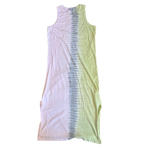 Rails Women’s Sz XS Pastel Dip Dye Tank Dress Cotton Midi Sleeveless - Picture 3 of 12